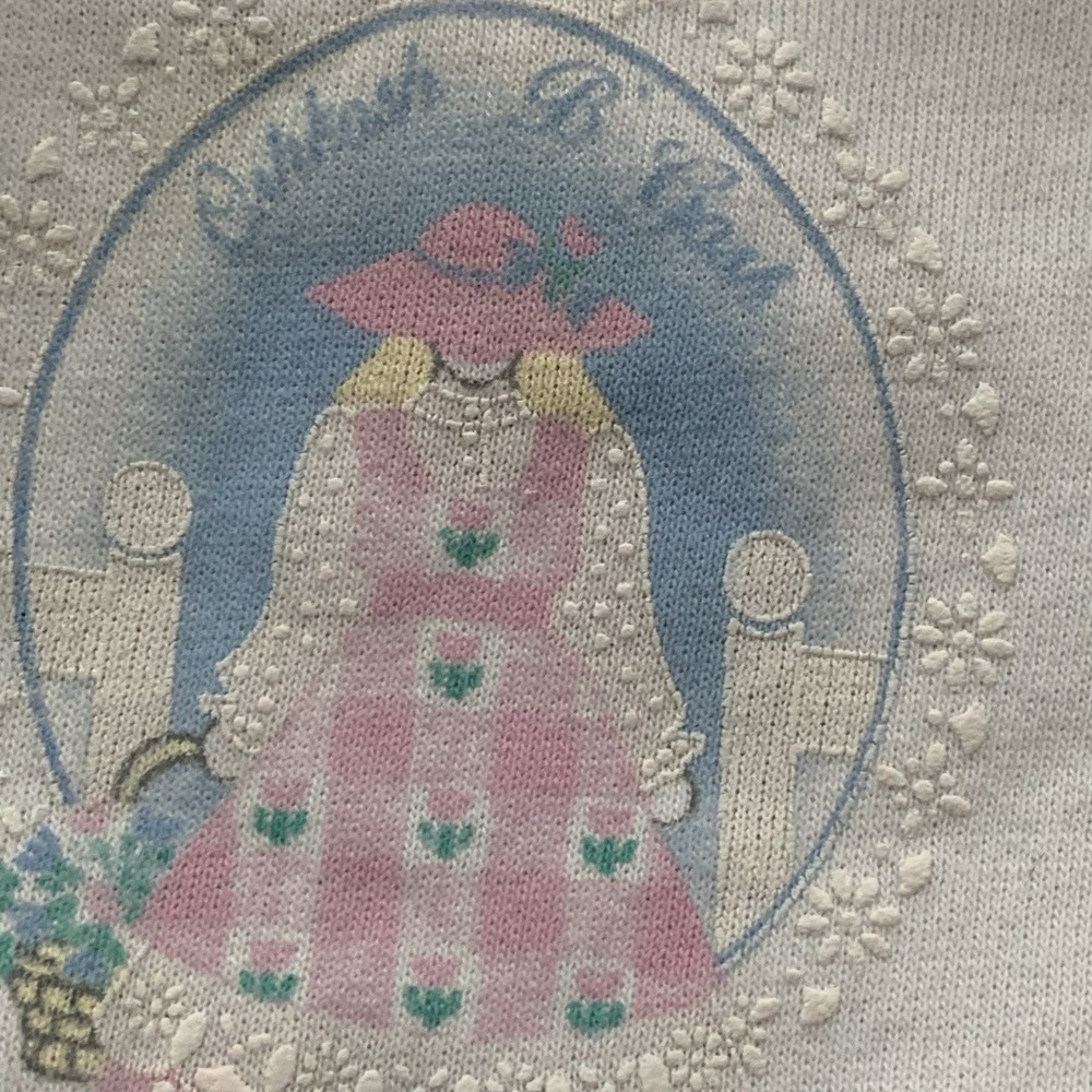 Vintage Oshkosh  Sweatshirt Cat Lady‎ Lace  Girls Size 2t